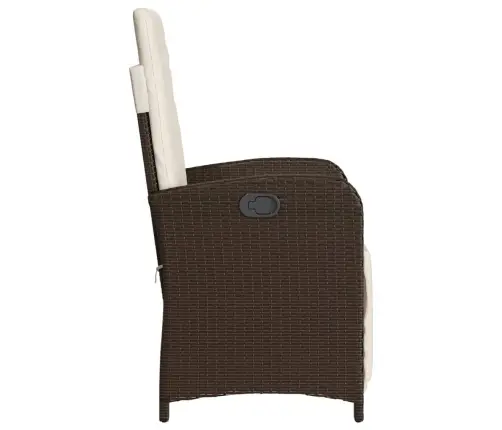 Dārza Krēsli Ar Kāju Balstu, 2 Gab., Brūna Pe Rotangpalma Vidaxl