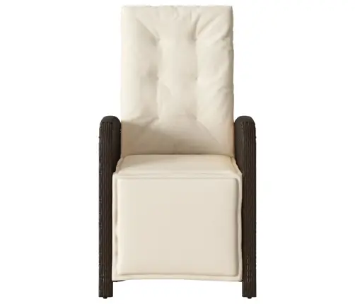 Bistro Komplektas Su Pagalvėlėmis, 3 Dalių, Rudas, Poliratanas