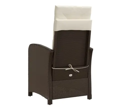 Bistro Komplektas Su Pagalvėlėmis, 3 Dalių, Rudas, Poliratanas