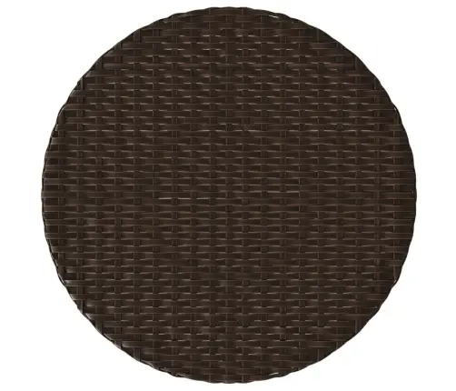 Bistro Komplektas Su Pagalvėlėmis, 3 Dalių, Rudas, Poliratanas