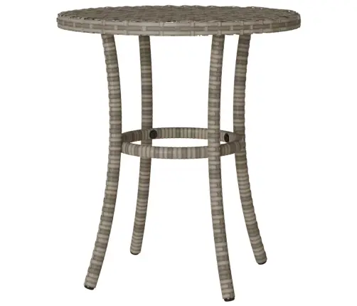 3-Daļīgs Bistro Mēbeļu Komplekts, Matrači,Pelēka Pe Rotangpalma Vidaxl