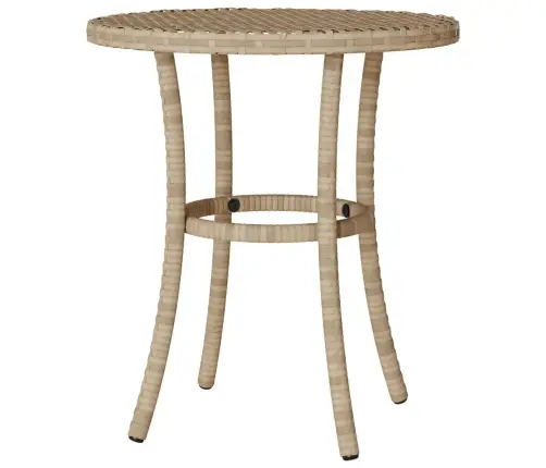 3-Daļīgs Bistro Mēbeļu Komplekts, Matrači, Bēša Pe Rotangpalma Vidaxl