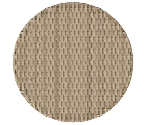 3-Daļīgs Bistro Mēbeļu Komplekts, Matrači, Bēša Pe Rotangpalma Vidaxl