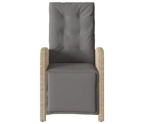 Bistro Komplektas Su Pagalvėlėmis, 3 Dalių, Smėlio, Poliratanas