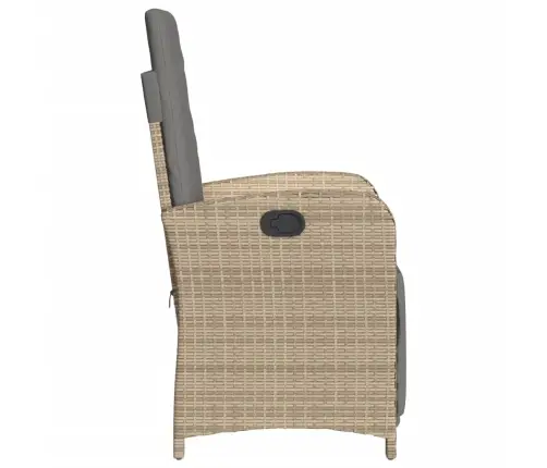 Bistro Komplektas Su Pagalvėlėmis, 3 Dalių, Smėlio, Poliratanas