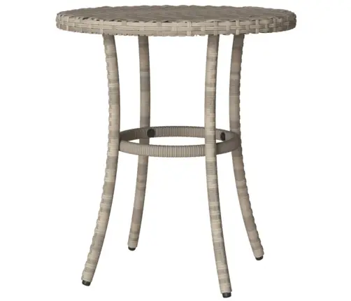 3-Daļīgs Bistro Mēbeļu Komplekts, Matrači,Pelēka Pe Rotangpalma Vidaxl