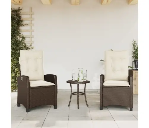 Dārza Krēsli, 2 Gab., Ar Matračiem, Pe Rotangpalma, Brūni Vidaxl