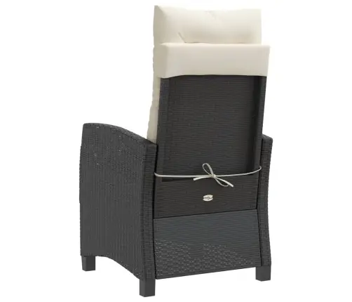 3-Osaline Bistrookomplekt Patjadega, Must, Polürotang