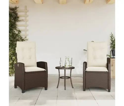 3-Osaline Aia Bistrookomplekt Patjadega, Pruun, Polürotang