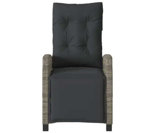 Atlošiama Sodo Kėdė Su Pakoja, Pilkos Spalvos, Poliratanas