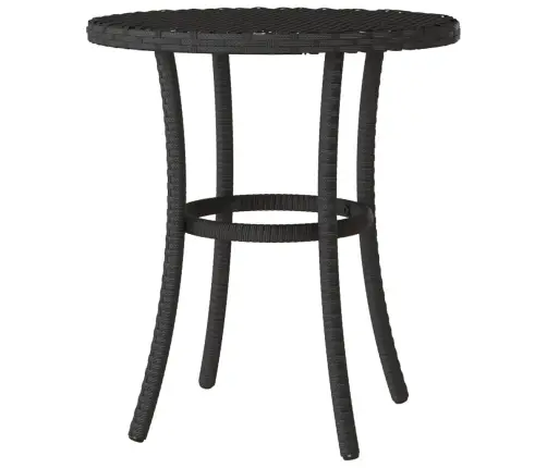 3-Daļīgs Bistro Mēbeļu Komplekts, Matrači, Melna Pe Rotangpalma Vidaxl