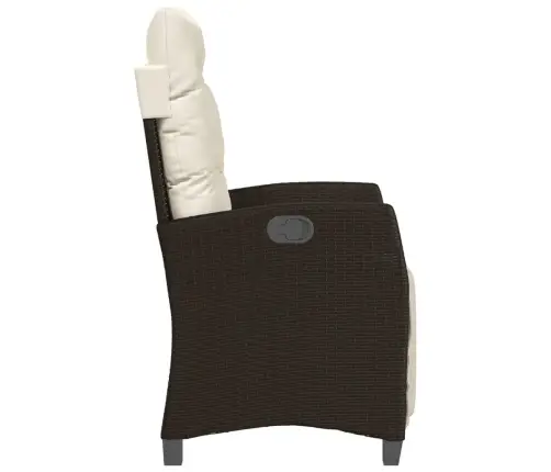 3-Daļīgs Bistro Mēbeļu Komplekts, Matrači, Brūna Pe Rotangpalma Vidaxl