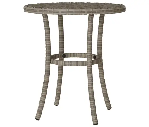 3-Daļīgs Bistro Mēbeļu Komplekts, Matrači,Pelēka Pe Rotangpalma Vidaxl