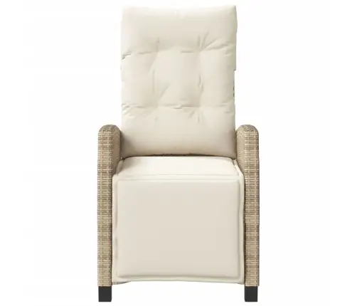 3-Daļīgs Bistro Mēbeļu Komplekts, Matrači, Bēša Pe Rotangpalma Vidaxl