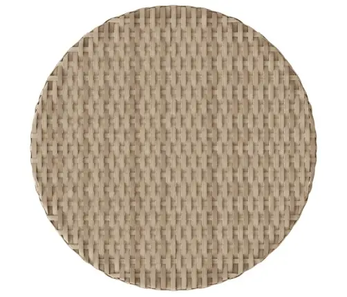 3-Daļīgs Bistro Mēbeļu Komplekts, Matrači, Bēša Pe Rotangpalma Vidaxl