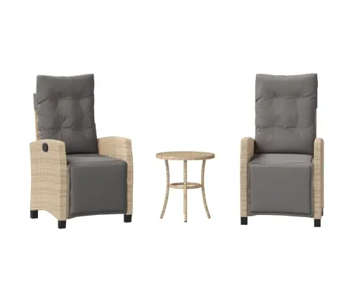 3-Osaline Bistrookomplekt Patjadega, Beežid Toonid, Polürotang