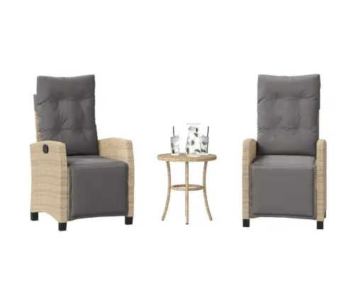 3-Osaline Bistrookomplekt Patjadega, Beežid Toonid, Polürotang