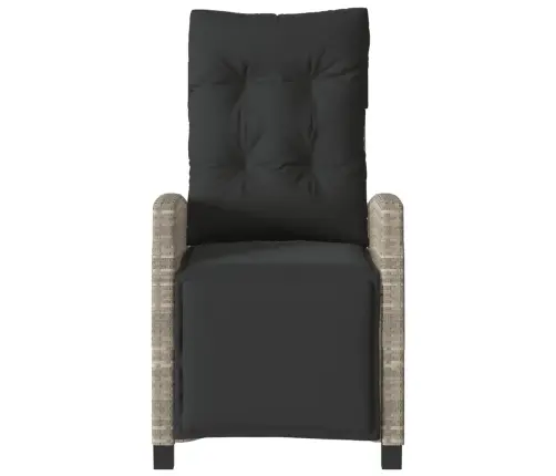 3-Daļīgs Bistro Mēbeļu Komplekts, Matrači,Pelēka Pe Rotangpalma Vidaxl