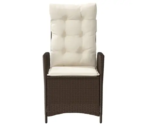 Atlošiama Sodo Kėdė Su Pagalvėlėmis, Ruda, Poliratanas