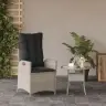 Atgāžams Dārza Krēsls Ar Matračiem, Gaiši Pelēka Pe Rotangpalma Vidaxl
