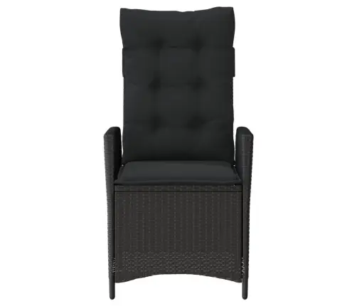 Atgāžami Dārza Krēsli, 2 Gab., Matrači, Melna Pe Rotangpalma Vidaxl