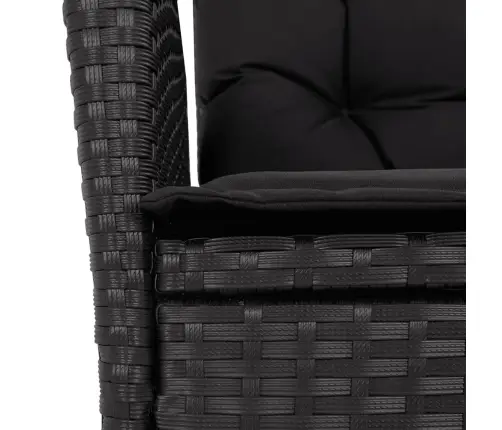 Atgāžami Dārza Krēsli, 2 Gab., Matrači, Melna Pe Rotangpalma Vidaxl