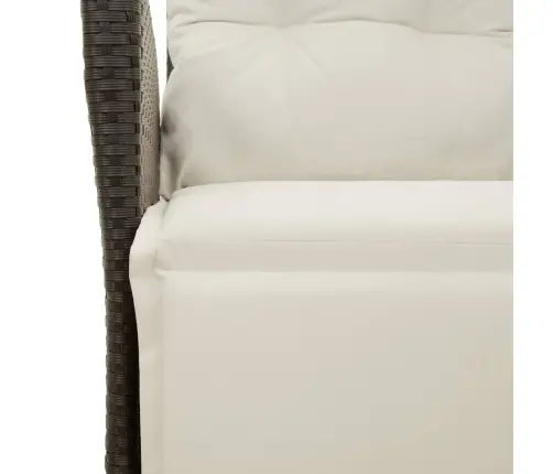 Atgāžams Dārza Krēsls Ar Kāju Balstu, Melna Pe Rotangpalma Vidaxl