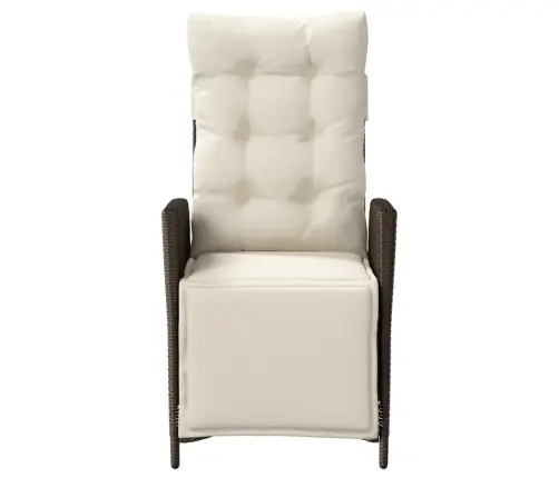 Atgāžams Dārza Krēsls Ar Kāju Balstu, Brūna Pe Rotangpalma Vidaxl