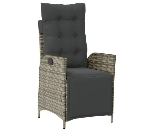 Atlošiama Sodo Kėdė Su Pakoja, Pilkos Spalvos, Poliratanas