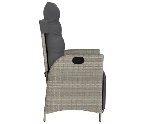 Dārza Krēsli Ar Kāju Balstu, 2Gab., Gaiši Pelēka Pe Rotangpalma Vidaxl Dārza Krēsli Ar Kāju Balstu, 2Gab., Gaiši Pelēka Pe Rotangpalma Vidaxl