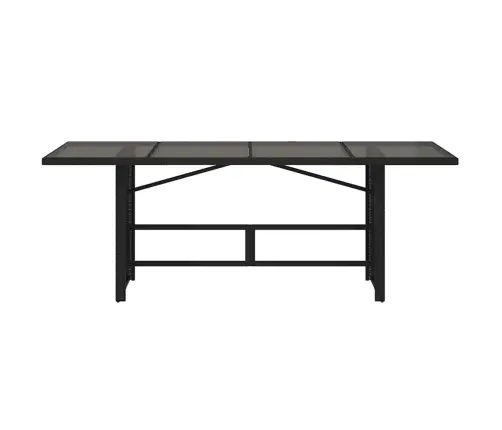 Dārza Galds Ar Stikla Virsmu, 190X80X74Cm, Melna Pe Rotangpalma Vidaxl Dārza Galds Ar Stikla Virsmu, 190X80X74Cm, Melna Pe Rotangpalma Vidaxl