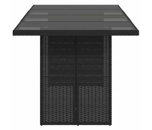 Dārza Galds Ar Stikla Virsmu, 190X80X74Cm, Melna Pe Rotangpalma Vidaxl Dārza Galds Ar Stikla Virsmu, 190X80X74Cm, Melna Pe Rotangpalma Vidaxl