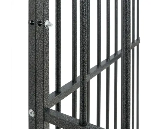 Koera Mänguaedik, 8 Paneeliga, Must, Tsingitud Teras