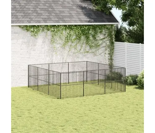 Aptvaras Šunims, 12 Segmentų, Juodas, Galvanizuotas Plienas