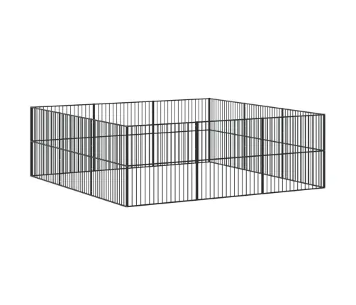 Aptvaras Šunims, 12 Segmentų, Juodas, Galvanizuotas Plienas
