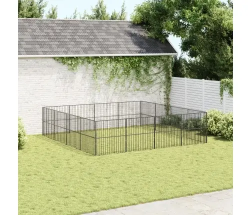 Aptvaras Šunims, 16 Segmentų, Juodas, Galvanizuotas Plienas