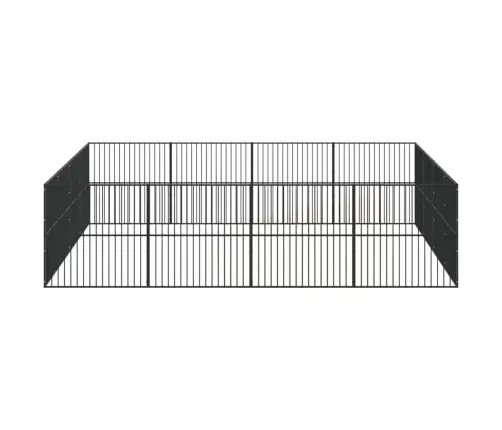 Aptvaras Šunims, 16 Segmentų, Juodas, Galvanizuotas Plienas