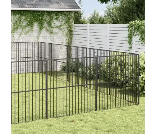 Koera Mänguaedik, 20 Paneeliga, Must, Tsingitud Teras