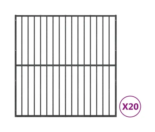 Koera Mänguaedik, 20 Paneeliga, Must, Tsingitud Teras