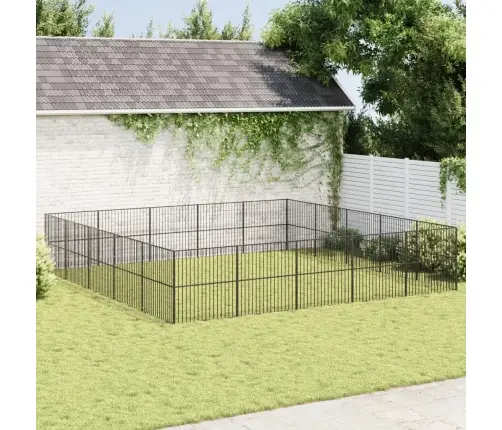 Koera Mänguaedik, 20 Paneeliga, Must, Tsingitud Teras