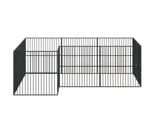 Aptvaras Šunims, 12 Segmentų, Juodas, Galvanizuotas Plienas