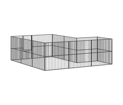 Aptvaras Šunims, 12 Segmentų, Juodas, Galvanizuotas Plienas