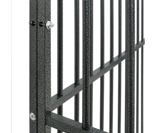 Aptvaras Šunims, 12 Segmentų, Juodas, Galvanizuotas Plienas