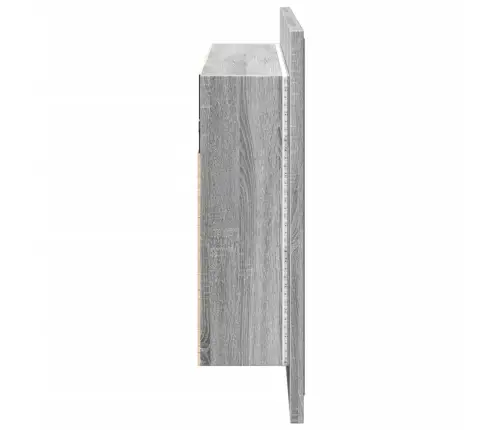 Vannasistabas Spoguļskapītis Ar Led, Pelēks, 80X12X45Cm, Akrils Vidaxl