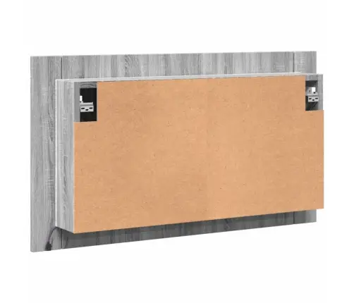 Vannasistabas Spoguļskapītis Ar Led, Pelēks, 80X12X45Cm, Akrils Vidaxl