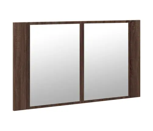 Veidrodinė Vonios Spintelė Su Led, Ruda, 80X12X45cm Akrilas