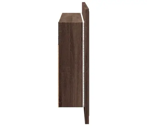 Veidrodinė Vonios Spintelė Su Led, Ruda, 80X12X45cm Akrilas