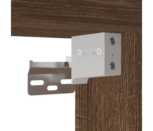 Vannitoa Led-Peegelkapp, Pruun Tamm, 90X12X45 cm Akrüül