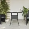 Dārza Galds Ar Stikla Virsmu, 80X80X75 Cm, Melna Pe Rotangpalma Vidaxl Dārza Galds Ar Stikla Virsmu, 80X80X75 Cm, Melna Pe Rotangpalma Vidaxl