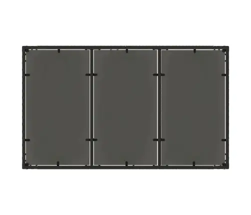 Dārza Galds, Stikla Virsma, Melns, 150X90X75 Cm, Pe Rotangpalma Vidaxl